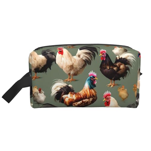 HJLUUFT Kulturbeutel mit Huhn- und Hahn-Aufdruck, für Männer und Frauen, Reisen, Kulturbeutel, Organizer für Erwachsene, Tür, Zimmer, Weiss/opulenter Garten, Einheitsgröße HJLUUFT Kulturbeutel mit Huhn- und Hahn-Aufdruck, für Männer und Frauen, Reisen, Kulturbeutel, Organizer für Erwachsene, Tür, Zimmer, Weiss/opulenter Garten, Einheitsgröße von HJLUUFT