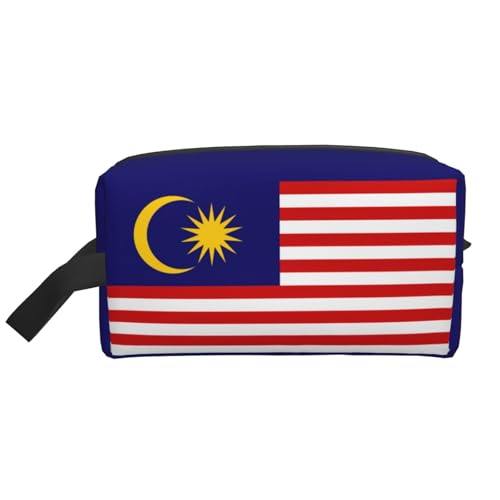 HJLUUFT Kulturbeutel mit Malaysia-Flaggen-Aufdruck für Männer und Frauen, Reise-Kulturbeutel, Organizer für Erwachsene, Tür, Zimmer, Weiss/opulenter Garten, Einheitsgröße von HJLUUFT
