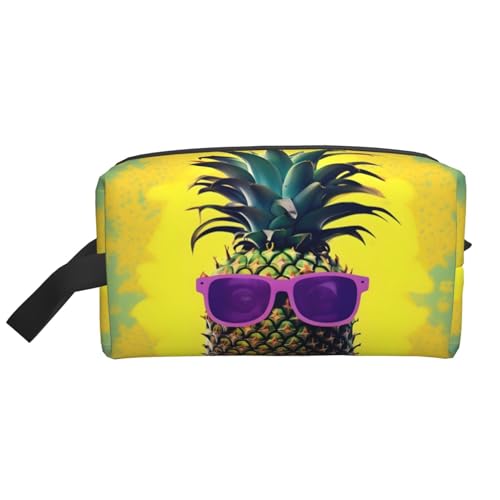 HJLUUFT Kulturbeutel mit Psych Ananas-Zitat, für Männer und Frauen, Reise-Kulturbeutel, Organizer für Erwachsene, Tür, Zimmer, Weiss/opulenter Garten, Einheitsgröße von HJLUUFT