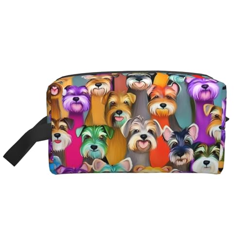 HJLUUFT Kulturbeutel mit süßem Schnauzer-Hunde-Aufdruck für Männer und Frauen, Reise-Kulturbeutel, Organizer für Erwachsene, Tür, Zimmer, Weiss/opulenter Garten, Einheitsgröße HJLUUFT Kulturbeutel mit süßem Schnauzer-Hunde-Aufdruck für Männer und Frauen, Reise-Kulturbeutel, Organizer für Erwachsene, Tür, Zimmer, Weiss/opulenter Garten, Einheitsgröße von HJLUUFT