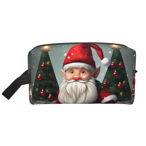 HJLUUFT Kulturbeutel mit traditionellem Weihnachts-Zwerg-Druck, für Männer und Frauen, Reisen, Kulturbeutel, Organizer für Erwachsene, Tür, Zimmer, Weiss/opulenter Garten, Einheitsgröße HJLUUFT Kulturbeutel mit traditionellem Weihnachts-Zwerg-Druck, für Männer und Frauen, Reisen, Kulturbeutel, Organizer für Erwachsene, Tür, Zimmer, Weiss/opulenter Garten, Einheitsgröße von HJLUUFT