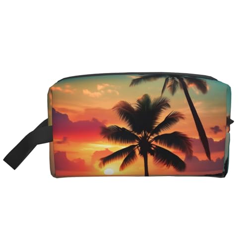 HJLUUFT Kulturbeutel mit tropischem Strandpalmen-Druck, für Männer und Frauen, Reise-Kulturbeutel, Organizer für Erwachsene, Tür, Zimmer, Weiss/opulenter Garten, Einheitsgröße HJLUUFT Kulturbeutel mit tropischem Strandpalmen-Druck, für Männer und Frauen, Reise-Kulturbeutel, Organizer für Erwachsene, Tür, Zimmer, Weiss/opulenter Garten, Einheitsgröße von HJLUUFT