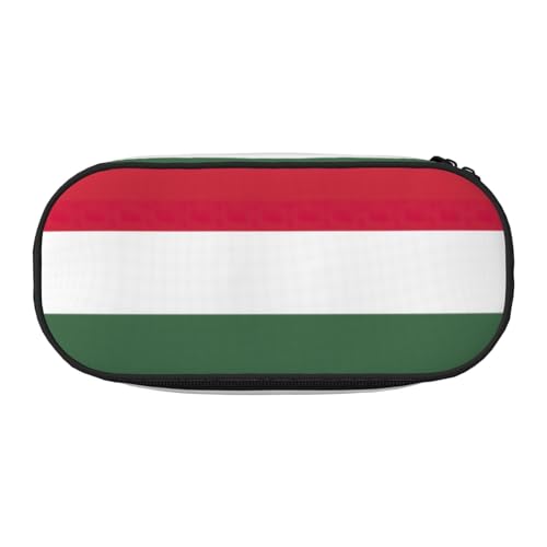 HJLUUFT Make-up-Kosmetiktasche mit Flagge von Ungarn, Kawaii-Bleistiftbox, Gadget-Organizer, Tasche mit Reißverschluss von HJLUUFT