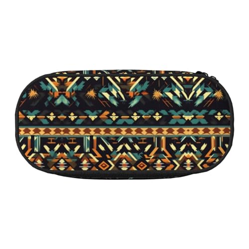 HJLUUFT Make-up-Kosmetiktasche mit Indianer-Muster, Schreibwaren, Kawaii-Stiftebox, Gadget-Organizer, Tasche mit Reißverschluss von HJLUUFT