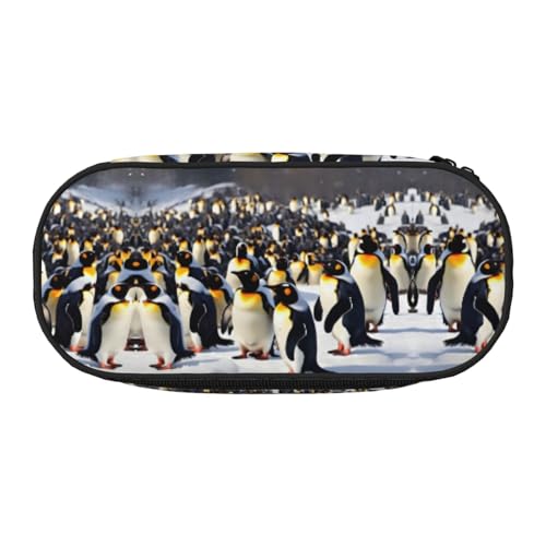 HJLUUFT Make-up-Kosmetiktasche mit Pinguin-Aufdruck, Kawaii-Bleistift-Box, Gadget-Organizer-Tasche mit Reißverschluss von HJLUUFT