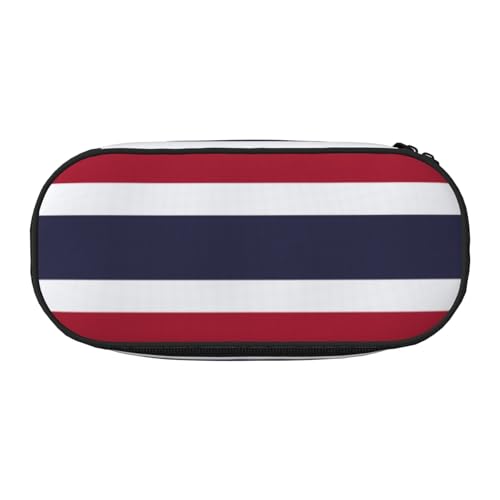 HJLUUFT Make-up-Kosmetiktasche mit Thailand-Flagge, Schreibwaren, Kawaii-Stiftebox, Gadget-Organizer, Tasche mit Reißverschluss von HJLUUFT