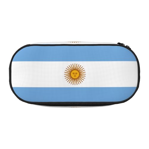 HJLUUFT Make-up-Kosmetiktasche mit argentinischer Flagge, Kawaii-Bleistift-Box, Gadget-Organizer, Tasche mit Reißverschluss von HJLUUFT