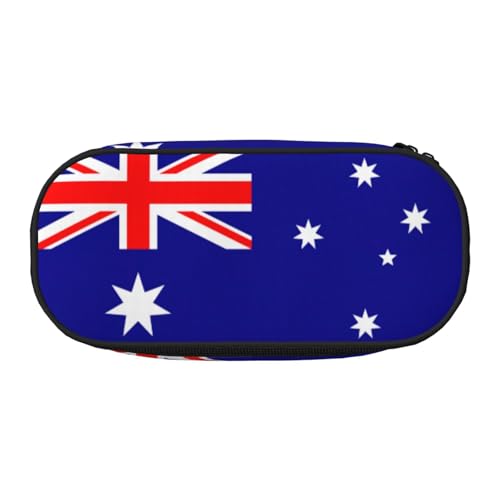 HJLUUFT Make-up-Kosmetiktasche mit australischer Flagge, Schreibwaren, Kawaii, Stiftebox, Gadget-Organizer, Tasche mit Reißverschluss von HJLUUFT