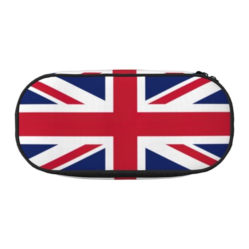 HJLUUFT Make-up-Kosmetiktasche mit britischer Flagge, Kawaii-Bleistift-Box, Gadget-Organizer, Tasche mit Reißverschluss von HJLUUFT