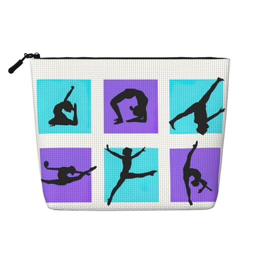 HJLUUFT Make-up-Tasche mit Gymnastik-Spieldruck, Reise-Kulturbeutel, Make-up-Tasche für Damen, Make-up-Organizer, Toilettenartikel-Zubehör, Schwarz, Einheitsgröße HJLUUFT Make-up-Tasche mit Gymnastik-Spieldruck, Reise-Kulturbeutel, Make-up-Tasche für Damen, Make-up-Organizer, Toilettenartikel-Zubehör, Schwarz, Einheitsgröße von HJLUUFT