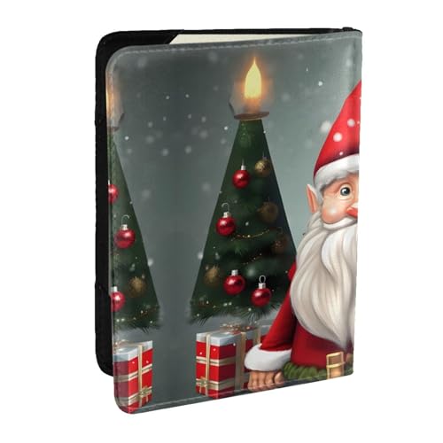 HJLUUFT Reisepasshülle aus Leder mit traditionellem Zwergen-Motiv, für Männer und Frauen, Reisepasshülle für Familie, Schwarz , Einheitsgröße von HJLUUFT