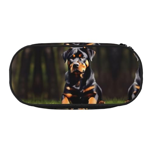 HJLUUFT rottweiler Make-up-Kosmetiktasche, Kawaii-Bleistiftbox, Gadget-Organizer, Tasche mit Reißverschluss von HJLUUFT