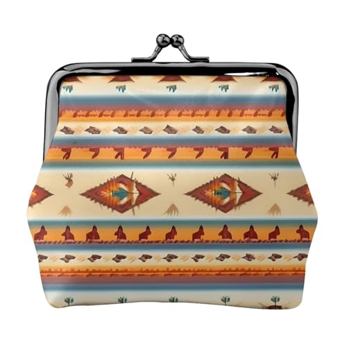 Kleine Geldbörse für Damen, Münzbörse für Damen, kleine Damen-Geldbörse, mit Reißverschluss und Kussverschluss, Schwarz, Einheitsgröße, Art Deco von HJLUUFT