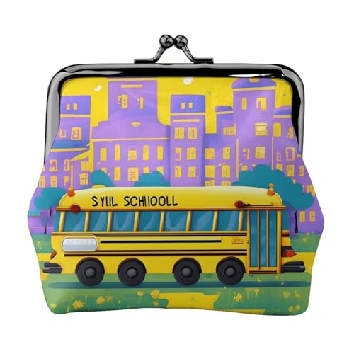 Kleine Geldbörse für Schulbus, Geldbörse für Damen, Münzbörse für Damen, kleine Damen-Geldbörse, mit Reißverschluss und Kussverschluss, Schwarz, Einheitsgröße, Art Deco von HJLUUFT