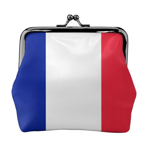Kleine Geldbörse mit französischer Flagge, Geldbörsen für Damen, Münzgeldbörse für Damen, kleine Damen-Geldbörse, mit Reißverschluss und Kussverschluss, Schwarz, Einheitsgröße, Art Deco von HJLUUFT