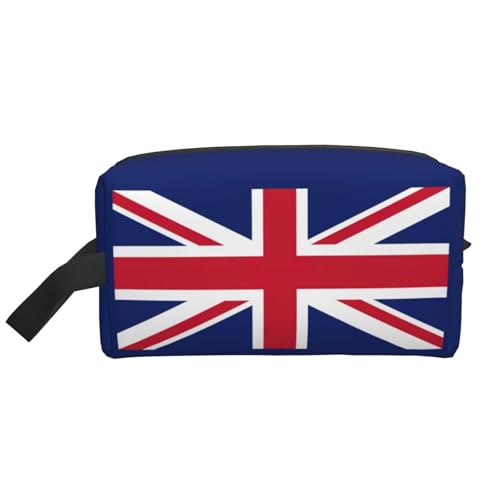 Kulturbeutel mit britischer Flagge, für Damen, Reise-Kulturbeutel, geräumige Kapazität, Kosmetiktasche für Herren, weiß, Einheitsgröße von HJLUUFT