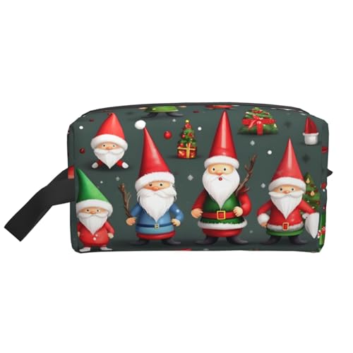 Kulturbeutel mit lustigem Zwergen-Motiv, für Damen, Reise-Kulturbeutel, geräumige Kapazität, Kosmetiktasche für Herren, weiß, Einheitsgröße von HJLUUFT