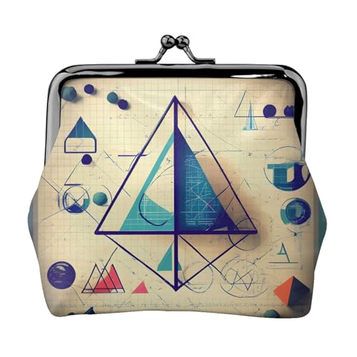 Math Geek Calculus kleine Geldbörsen für Damen, Münzgeldbörse für Damen, kleine Damen-Geldbörse, mit Reißverschluss und Kussschloss, Schwarz, Einheitsgröße, Art Deco von HJLUUFT