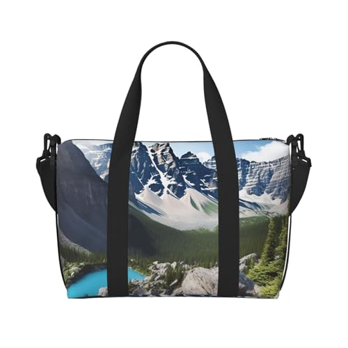 Reisetasche für Damen und Herren, verstellbar, großes Fassungsvermögen, Wochenendtasche, Übernachtungstasche, Handgepäcktasche, wasserdicht, Sport, Turnbeutel für Reisen, Yoga, Gebirge, Einheitsgröße Reisetasche für Damen und Herren, verstellbar, großes Fassungsvermögen, Wochenendtasche, Übernachtungstasche, Handgepäcktasche, wasserdicht, Sport, Turnbeutel für Reisen, Yoga, Gebirge, Einheitsgröße von HJRT