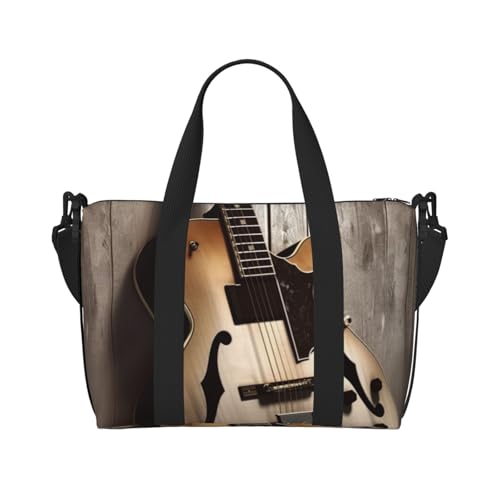 Reisetasche für Damen und Herren, verstellbar, großes Fassungsvermögen, Wochenendtasche, Übernachtungstasche, Handgepäcktasche, wasserdicht, Sport, Turnbeutel für Reisen, Yoga, Gitarrenbilder, Reisetasche für Damen und Herren, verstellbar, großes Fassungsvermögen, Wochenendtasche, Übernachtungstasche, Handgepäcktasche, wasserdicht, Sport, Turnbeutel für Reisen, Yoga, Gitarrenbilder, von HJRT