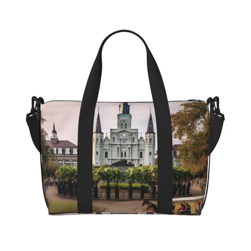 Reisetasche für Damen und Herren, verstellbar, großes Fassungsvermögen, Wochenendtasche, Übernachtungstasche, Handgepäcktasche, wasserdicht, Sport, Turnbeutel für Reisen, Yoga, Jackson Square, Reisetasche für Damen und Herren, verstellbar, großes Fassungsvermögen, Wochenendtasche, Übernachtungstasche, Handgepäcktasche, wasserdicht, Sport, Turnbeutel für Reisen, Yoga, Jackson Square, von HJRT