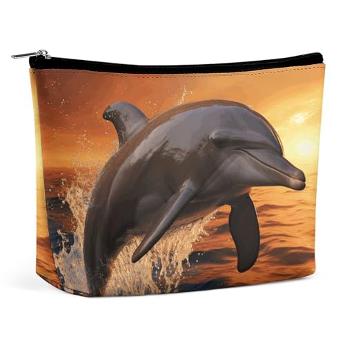 HJUQNGF Fox in The Woods Kosmetiktasche, tragbar, Kulturbeutel, großes Fassungsvermögen, Reise-Make-up-Tasche, Beauty-Make-up-Organizer für Shampoo, Conditioner, Pinsel-Set, Make-up-Zubehör, Dusk von HJUQNGF