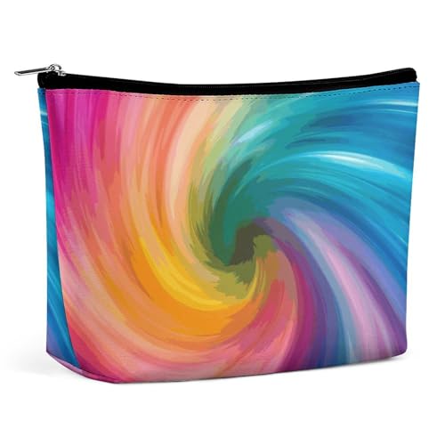 HJUQNGF Kosmetiktasche, Regenbogenfarben, kariert, tragbare Kulturbeutel, große Kapazität, Reise-Make-up-Tasche, Beauty-Make-up-Organizer für Shampoo, Conditioner, Pinsel-Set, Make-up-Zubehör von HJUQNGF