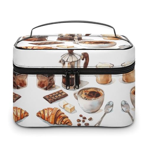 HJUQNGF Kosmetiktasche, tragbar, Motiv: "Some Lilies of the Valley", Kulturbeutel, großes Fassungsvermögen, Reise-Make-up-Tasche, Beauty-Make-up-Organizer für Shampoo, Conditioner, Pinsel-Set, von HJUQNGF