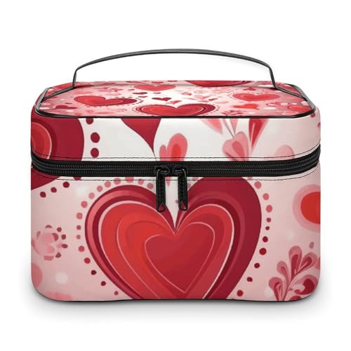 HJUQNGF Kosmetiktasche im roten und gelben Stil, tragbare Kulturtasche, große Kapazität, Reise-Make-up-Tasche, Beauty-Organizer für Shampoo-Conditioner-Pinsel-Set, Zubehör in voller Größe, HJUQNGF Kosmetiktasche im roten und gelben Stil, tragbare Kulturtasche, große Kapazität, Reise-Make-up-Tasche, Beauty-Organizer für Shampoo-Conditioner-Pinsel-Set, Zubehör in voller Größe, von HJUQNGF