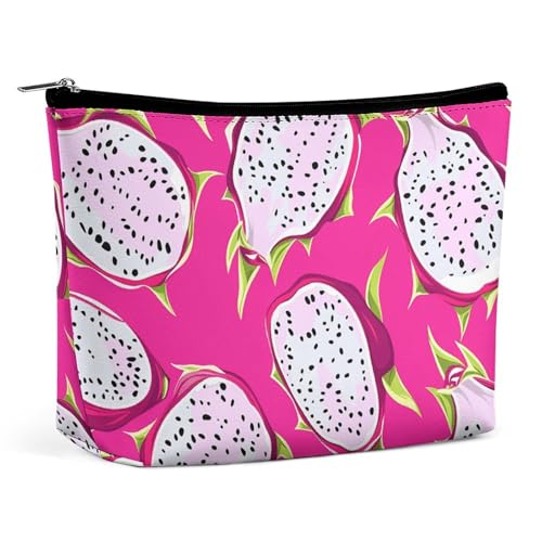 HJUQNGF Kosmetiktasche mit Pfirsich-Damast-Muster, tragbar, große Kapazität, Reise-Make-up-Tasche, Beauty-Make-up-Organizer für Shampoo, Conditioner, Pinsel-Set, Make-up-Zubehör, Rotes von HJUQNGF