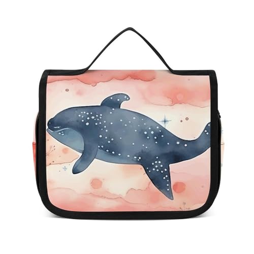HJUQNGF Kulturbeutel für Damen, Reise-Kosmetiktasche, Meerestiere, große Make-up-Tasche, zum Aufhängen, Kosmetik-Organizer für Toilettenartikel, Zubehör, 3-in-1-Behälter, weiß, 22,5 x 18,5 cm, weiß, HJUQNGF Kulturbeutel für Damen, Reise-Kosmetiktasche, Meerestiere, große Make-up-Tasche, zum Aufhängen, Kosmetik-Organizer für Toilettenartikel, Zubehör, 3-in-1-Behälter, weiß, 22,5 x 18,5 cm, weiß, von HJUQNGF