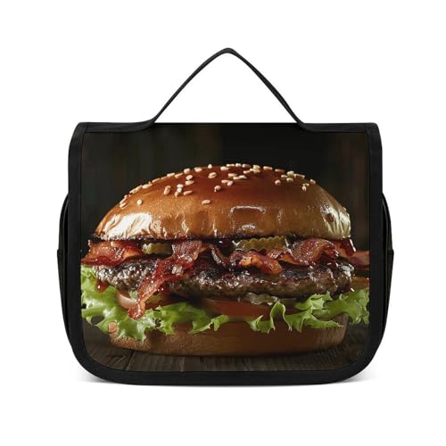 HJUQNGF Kulturbeutel für Damen, Reise-Kosmetiktasche, leckere Lebensmittel, Fotos, große Make-up-Tasche, zum Aufhängen, Kosmetik-Organizer für Toilettenartikel, Zubehör, 3-in-1-Behälter, weiß, 22,5 x HJUQNGF Kulturbeutel für Damen, Reise-Kosmetiktasche, leckere Lebensmittel, Fotos, große Make-up-Tasche, zum Aufhängen, Kosmetik-Organizer für Toilettenartikel, Zubehör, 3-in-1-Behälter, weiß, 22,5 x von HJUQNGF