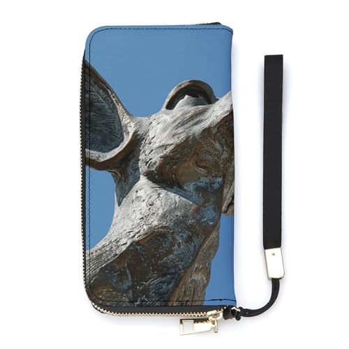HJUQNGF Lange Geldbörse für Damen, mit Kochmütze, Reißverschluss, Clutch, Leder, großes Fassungsvermögen, Münzgeldbörse, Kreditkartenetui, Tier-Skulptur-Stil, 20x10.5cm HJUQNGF Lange Geldbörse für Damen, mit Kochmütze, Reißverschluss, Clutch, Leder, großes Fassungsvermögen, Münzgeldbörse, Kreditkartenetui, Tier-Skulptur-Stil, 20x10.5cm von HJUQNGF