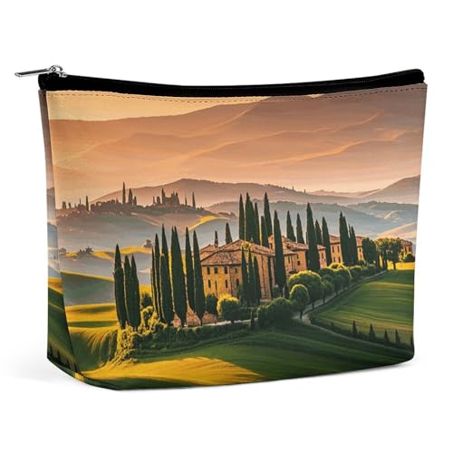 HJUQNGF Many Red Rose Kosmetiktasche, tragbar, Kulturbeutel, großes Fassungsvermögen, Reise-Make-up-Tasche, Beauty-Make-up-Organizer für Shampoo-Conditioner, Pinsel-Set, Make-up-Zubehör, Italien von HJUQNGF