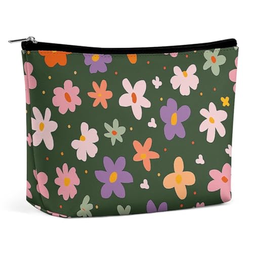 HJUQNGF The Fish Are Swimming Around Kosmetiktasche, tragbare Kulturbeutel, große Kapazität, Reise-Make-up-Tasche, Beauty-Make-up-Organizer für Shampoo, Conditioner, Pinsel-Set, Make-up-Zubehör, von HJUQNGF