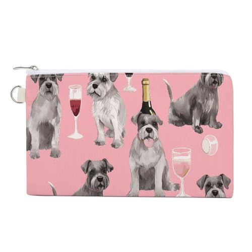 Münzgeldbörse aus Segeltuch, Motiv: Weihnachten, Winter, fröhliche Szene, kleine Geldbörse für Damen, schmale Geldbörse mit Reißverschluss, Schlüsselanhänger, niedliches Kleingeld, kleine von HJUQNGF