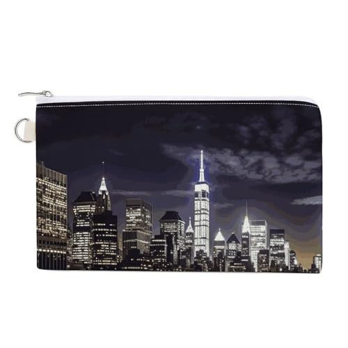 Münzgeldbörse aus Segeltuch für Weihnachten, Winter, Happy Scene, kleine Geldbörse für Frauen, schlanke Geldbörse mit Reißverschluss, Schlüsselanhänger, niedliches Kleingeld, kleine von HJUQNGF