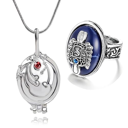 HJYZY 12 Stück Vampire Diaries Schmuck Aufkleber Elena Gilbert Eröffnung Eisenkraut Medaillon Anhänger Halskette Vintage Damon/Stefan Salvatore Sun Family Vampire Diaries Wappen ringe von HJYZY