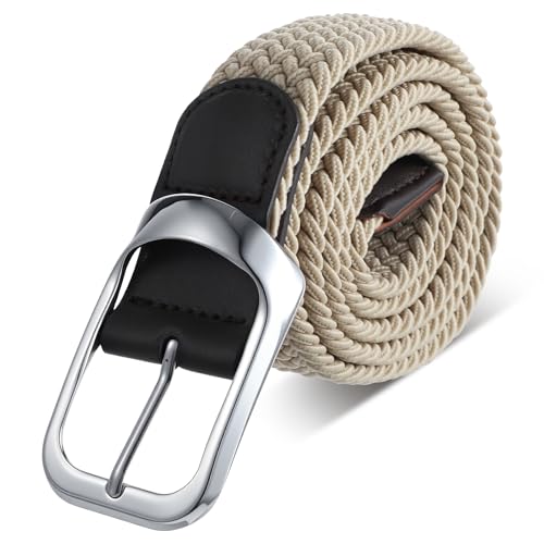 HJZHII 110cm Elastischer stretchgürtel herren,flechtgürtel herren,stoffgürtel Geflochtener Stretchgürtel Dehnbarer Gürte von HJZHII