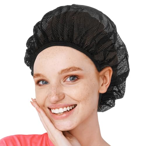 HJZHII 6 Stück Elastische Haarnetz Küche,Verstellbar Kochmütze Damen,Unisex Verstellbare Netzkappe Kochmütze Verstellbar Kochhut Chef Kochmützen Baumwolle Kochhüte Haarnetze für Kochen von HJZHII