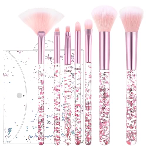 HJZHII 7 Stück Crystal Schminkpinsel Set,Sparkles Pinselset Makeup Pinsel,Make up Pinsel Set Schmink Lidschatten Misch Concealer Highlight Pinselset Powder Foundation Blusher Brush Fächer Makelloser HJZHII 7 Stück Crystal Schminkpinsel Set,Sparkles Pinselset Makeup Pinsel,Make up Pinsel Set Schmink Lidschatten Misch Concealer Highlight Pinselset Powder Foundation Blusher Brush Fächer Makelloser von HJZHII