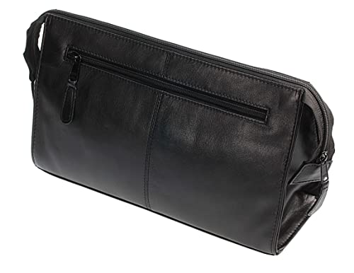 Sonnenschein by Hans Kniebes – Kulturtasche für Reisen mit Organizer – Für Kulturzubehör und als Kosmetiktasche – echt Nappa-Schafleder von HK Manicure