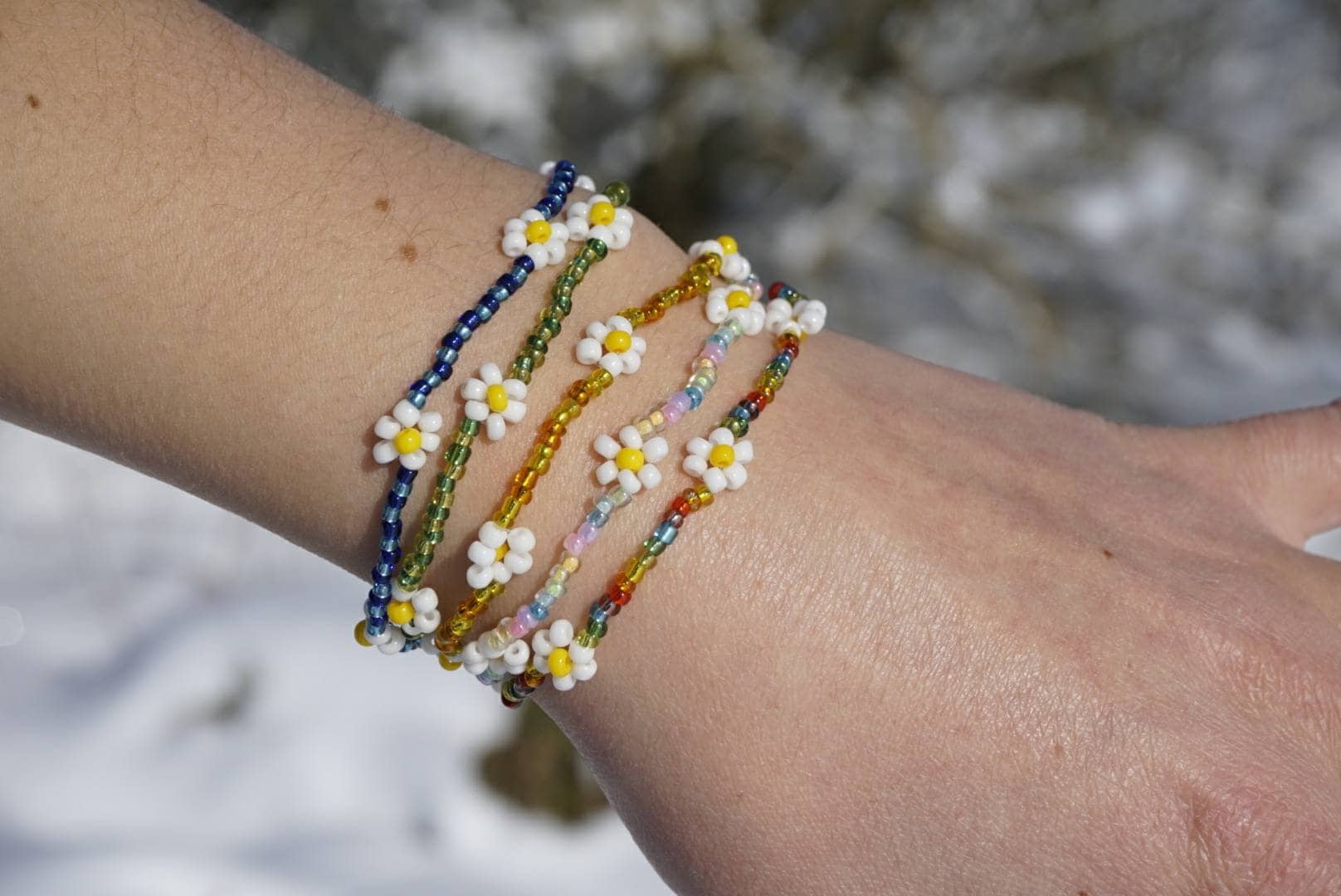 Gänseblümchen Armbänder, Daisy Bracelets, Perlenarmband Gänseblümchen Armbänder, Daisy Bracelets, Perlenarmband von HKButterflyBracelets