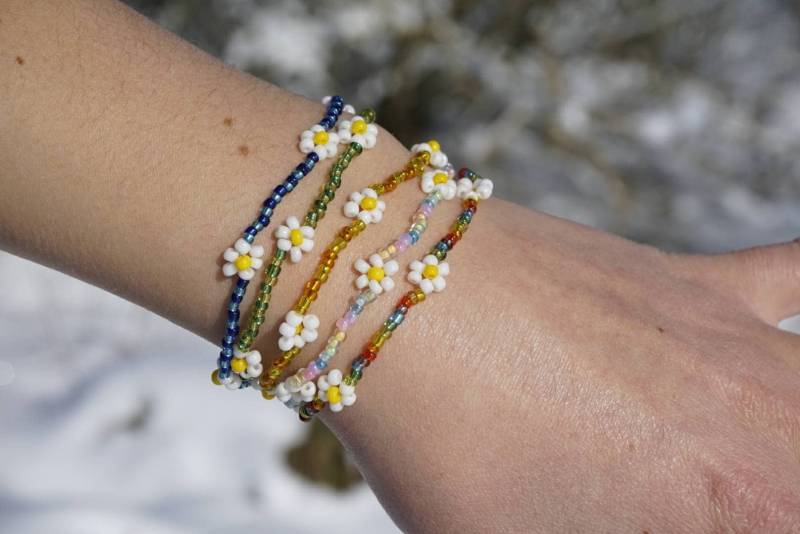 Gänseblümchen Armbänder, Daisy Bracelets, Perlenarmband Gänseblümchen Armbänder, Daisy Bracelets, Perlenarmband von HKButterflyBracelets