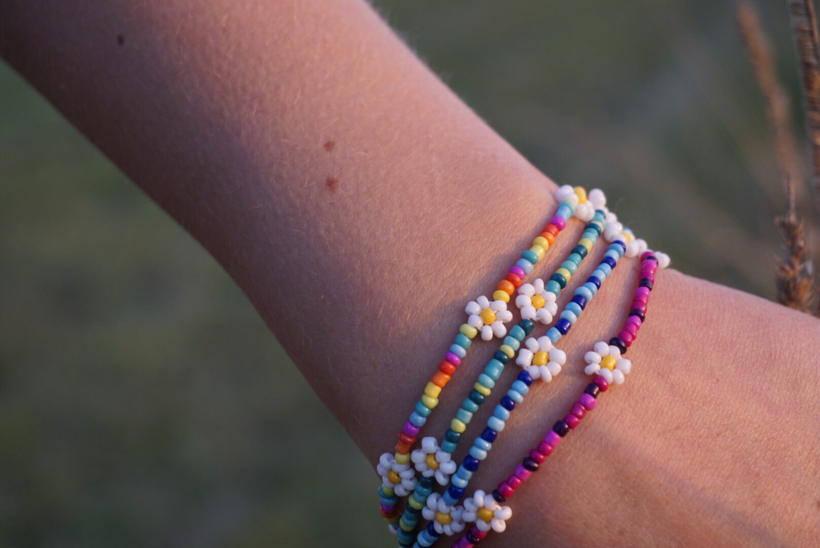 Gänseblümchen Armband, Beaded Daisy Bracelet Gänseblümchen Armband, Beaded Daisy Bracelet von HKButterflyBracelets