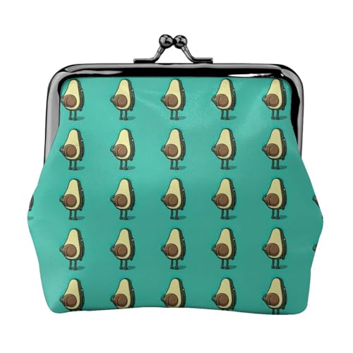 Avocado Butt Printing Leichte Münzgeldbörse, minimalistische Geldbörse für Kaffeeläufe und lokale Ausflüge, Schwarz , Einheitsgröße, Münztasche von HKHLHLH
