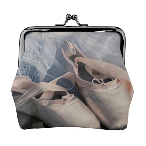Ballettschuh-Druck, leichte Münzbörse, minimalistische Geldbörse für Kaffeeläufe und lokale Ausflüge, Schwarz , Einheitsgröße, Münztasche von HKHLHLH