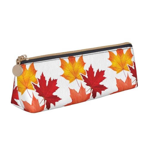 HKHLHLH Fall Leaf Federmäppchen für Jungen und Mädchen, multifunktionales Federmäppchen für Schule, Arbeit, Reisen, weiß, Einheitsgröße, Taschen-Organizer von HKHLHLH