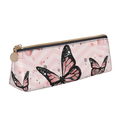 HKHLHLH Federmäppchen für Jungen, Mädchen, Schmetterling-Design, multifunktional, für Schule, Arbeit, Reisen, Rosa, weiß, Einheitsgröße, Taschen-Organizer von HKHLHLH