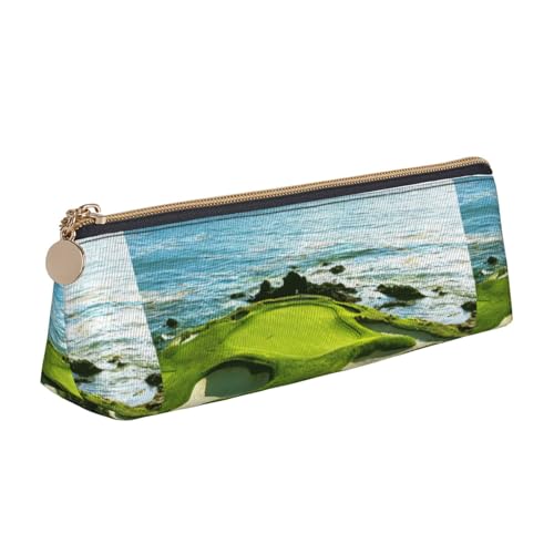 HKHLHLH Federmäppchen für Jungen und Mädchen, Motiv: Strand, Golfplatz, multifunktional, für Schule, Arbeit, Reisen, weiß, Einheitsgröße, Taschen-Organizer von HKHLHLH